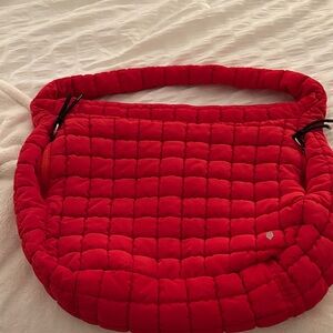 FP Movement by Free People Red Quilted Travel Bag
